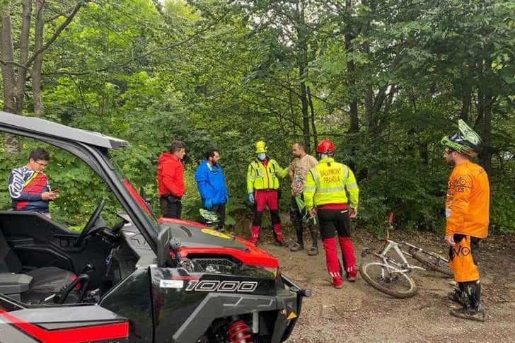 Accident pe un traseu de mountain bike din Sinaia