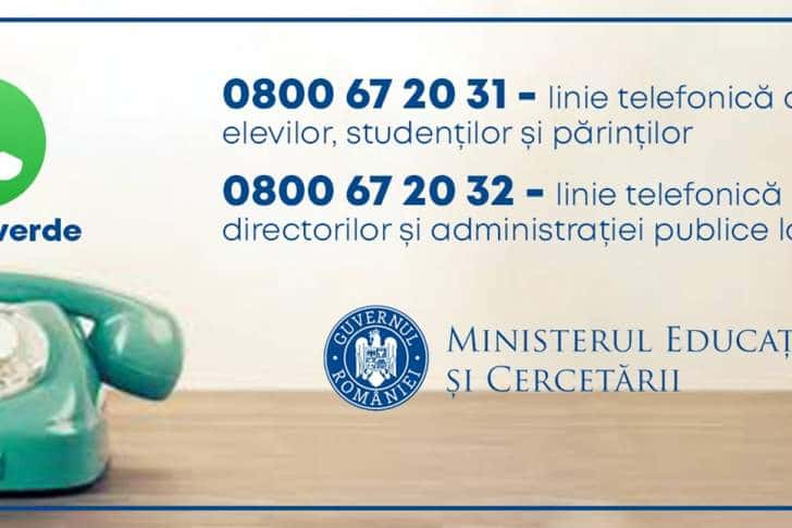 Linii Telverde destinate informării cu privire la începerea noului an școlar