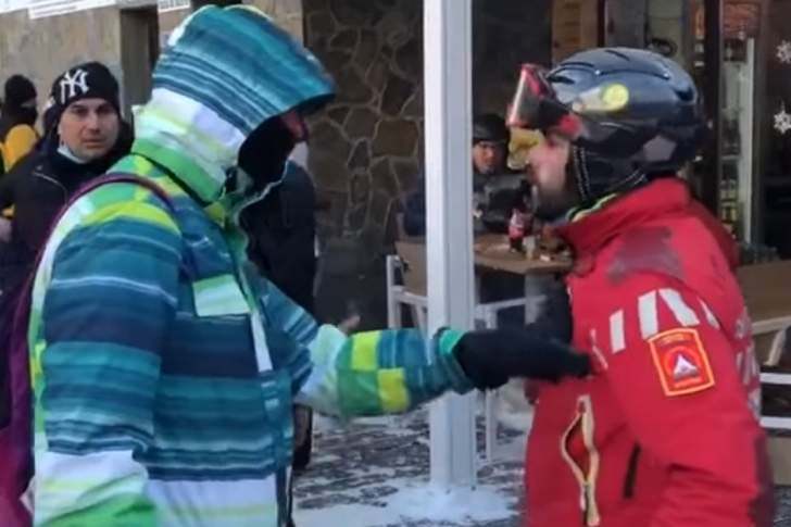 Salvator montan, bruscat de un turist, pe pârtia Kalinderu din Bușteni!