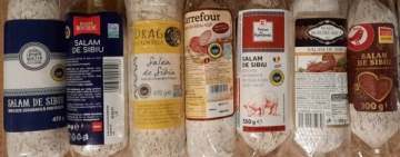 Câtă carne și câtă slănină conțin mărcile de Salam de Sibiu aflate pe piața românească?