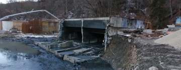 Poluare majoră pe râul Prahova, din cauza prăbușirii unui zid al stației de epurare de la Sinaia. UPDATE - Varianta Hidro Prahova