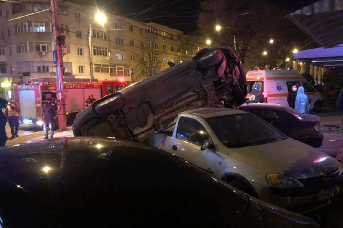 O șoferiță băută a produs un accident ieșit din comun, la Ploiești