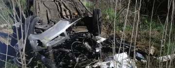 Conductă de gaze avariată, la Băltița, în urma unui accident rutier