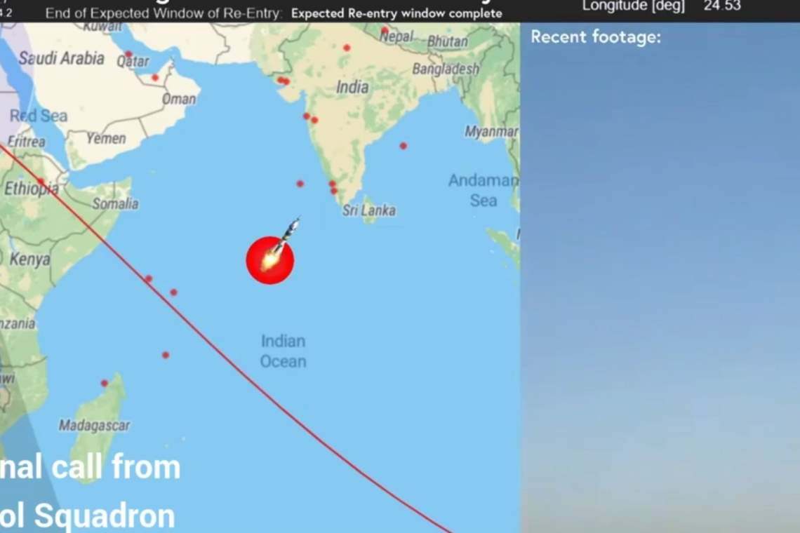 Racheta chinezească scăpată de sub control s-ar fi prăbușit lângă Maldive 