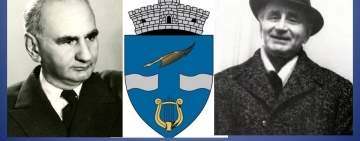 Doi scriitori renumiți ai României - simbol pe stema comunei Blejoi