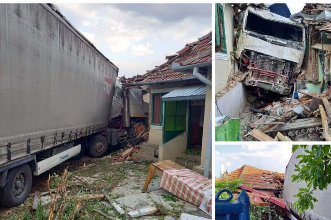 S-au trezit, la propriu, cu TIR-ul în casă! 