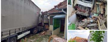 S-au trezit, la propriu, cu TIR-ul în casă! 