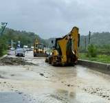 DN1, blocat parțial la Nistorești, din cauza aluviunilor