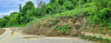 Un deal s-a prăvălit peste un drum județean care leagă Brebu de Pietriceaua