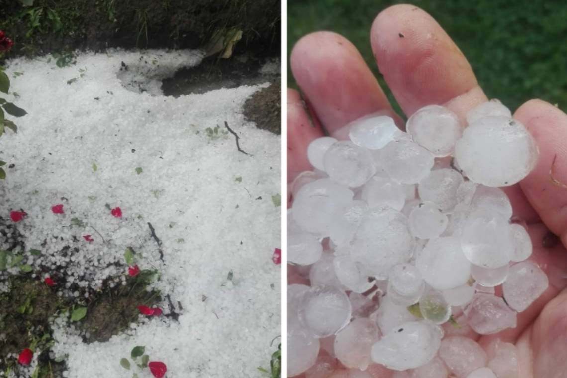 Grindina a făcut prăpăd în zona comunei Cărbunești 