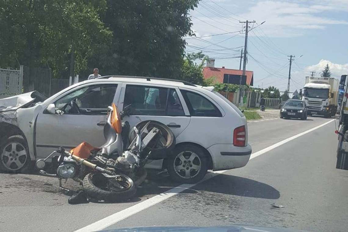 Trafic restricționat pe DN1A, la Gura Vitioarei, din cauza unui accident