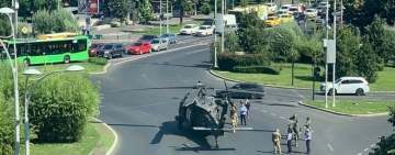 Elicopter militar american, aterizare forțată pe un bulevard intens circulat din București!