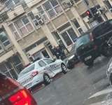O mașină de Poliție, implicată într-un accident rutier în centrul Ploieștiului
