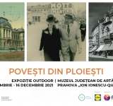 Povești ilustrate din Ploieștiul de altădată - pe Bulevardul Castanilor, la intrarea în Muzeul de Artă Prahova