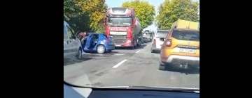 Doi răniți, într-un accident rutier produs la Gura Vitioarei, pe DN1A