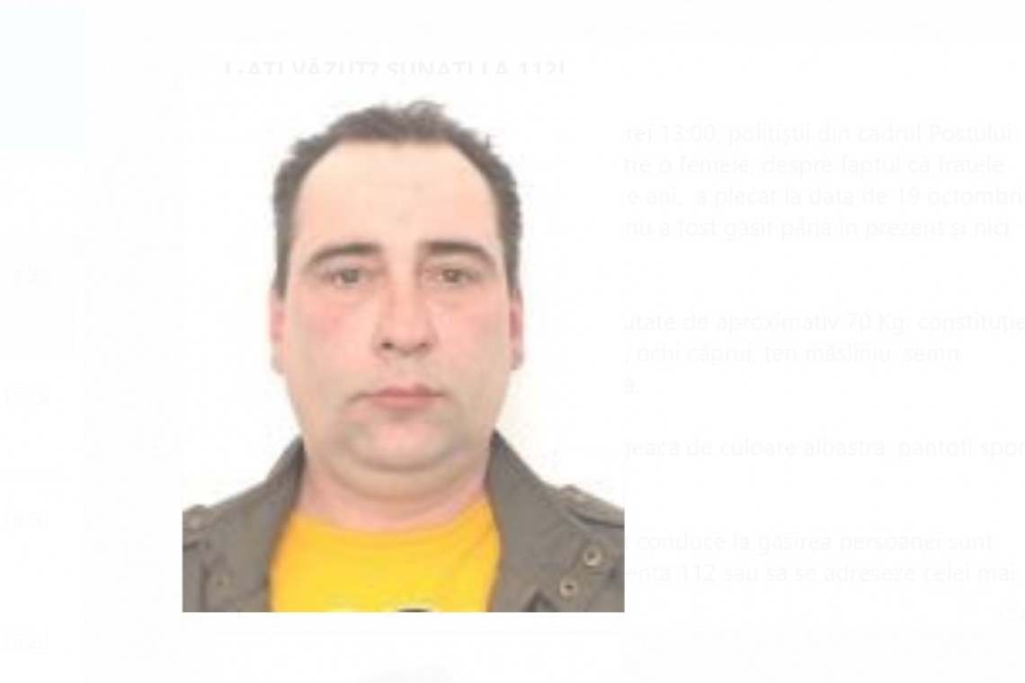 Un bărbat din Cerașu a dispărut pe drumul din Franța spre România. Este căutat de familie și de polițiști!