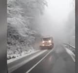 Utilaje de deszăpezire au acționat pe DN1A, la ieșire din Prahova spre Brașov