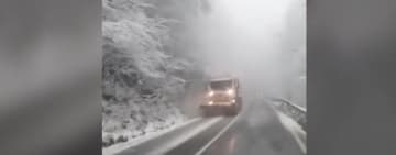 Utilaje de deszăpezire au acționat pe DN1A, la ieșire din Prahova spre Brașov