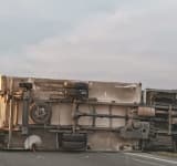 Imagini de la accidentul produs pe DN1, în zona Păulești