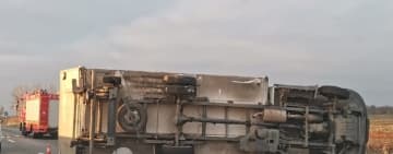 Imagini de la accidentul produs pe DN1, în zona Păulești