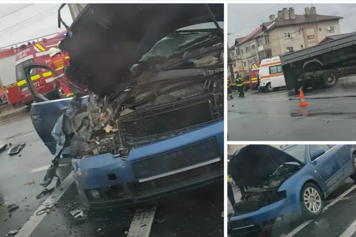 Accident pe DN1, la Potigrafu. Trafic restricționat 