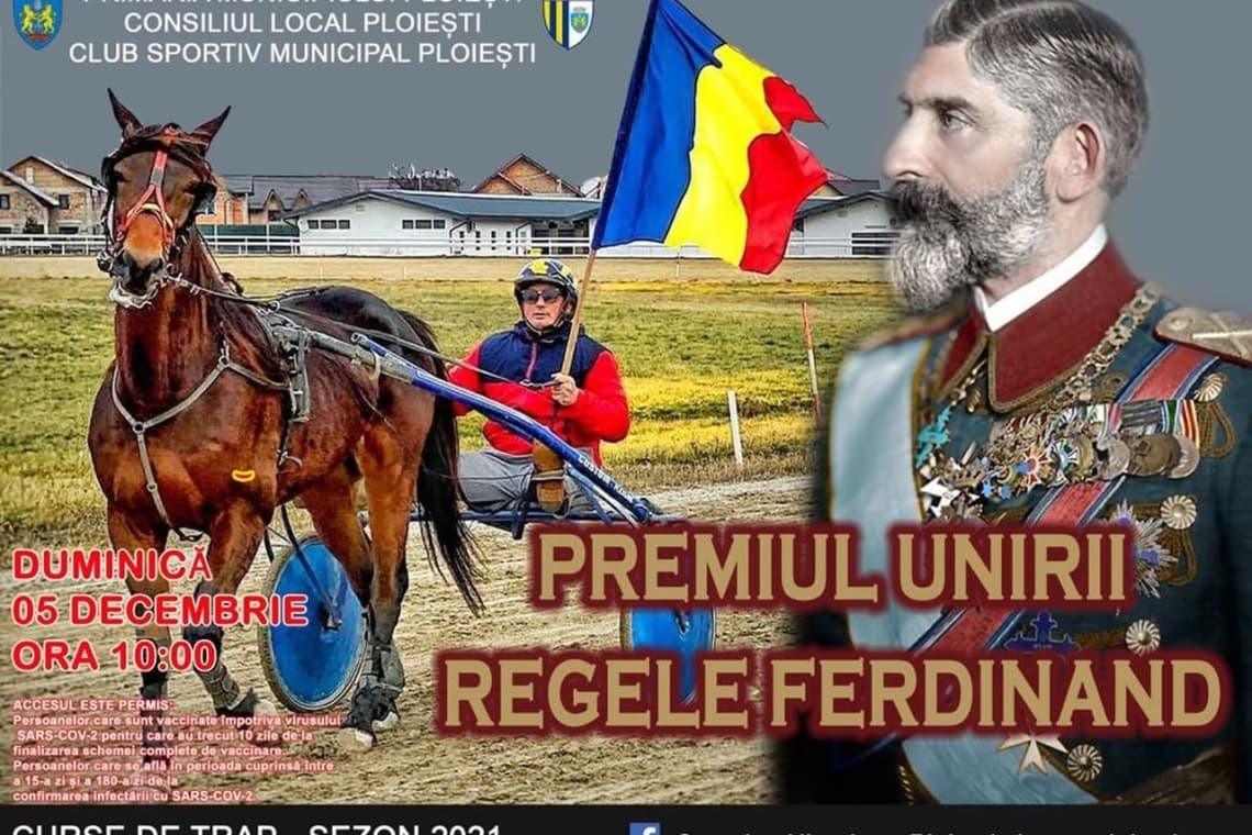 Premiul Unirii „Regele Ferdinand”, duminică, la Hipodromul Ploiești. Condițiile de acces pe arena hipică