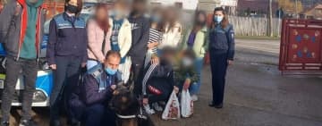 Rex, câinele polițist al IPJ Prahova, în misiune la un centru pentru minori din Brebu