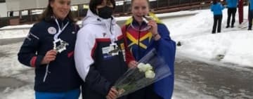 Prahoveanca Georgeta Popescu a urcat pe podium, într-o competiție europeană la monobob!