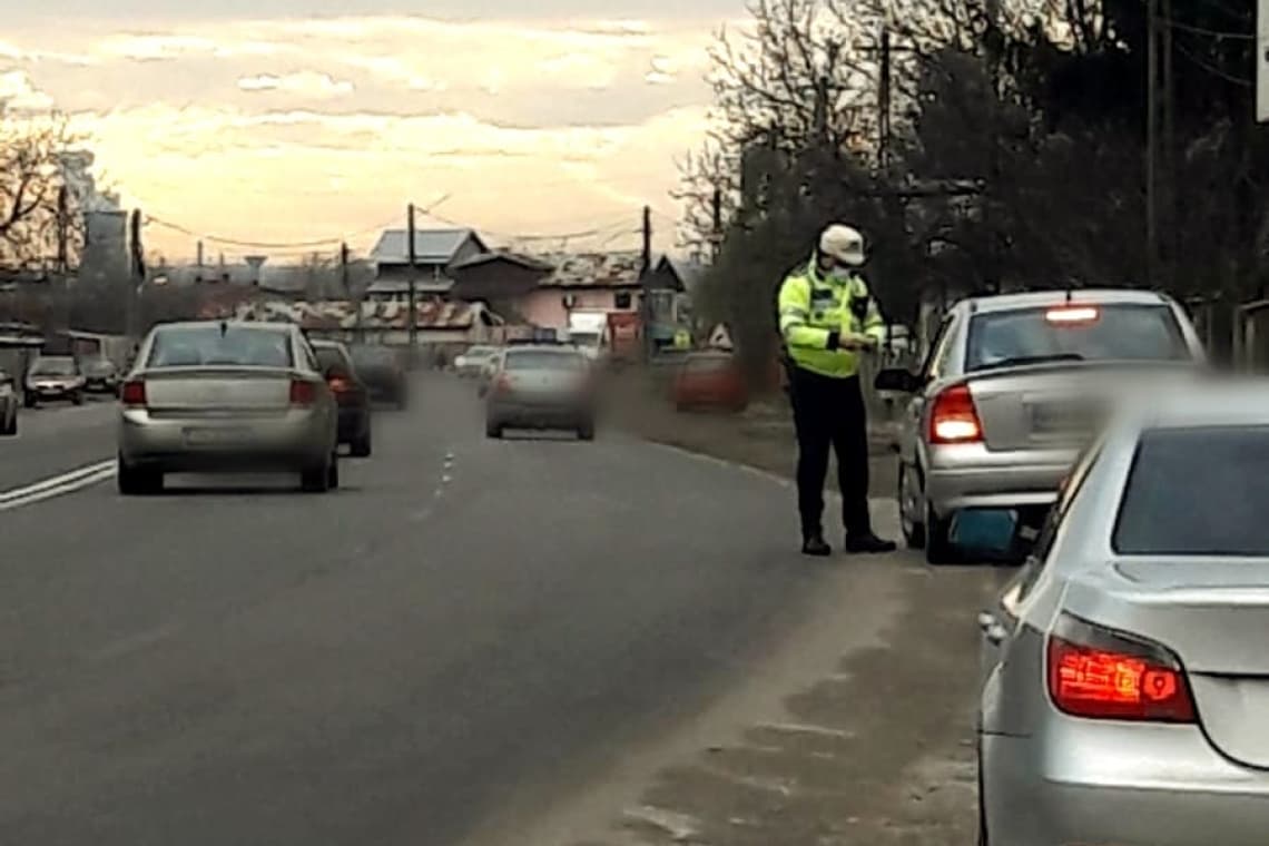 Acțiune a polițiștilor de la Rutieră pe DN1 B, la Valea Călugărească