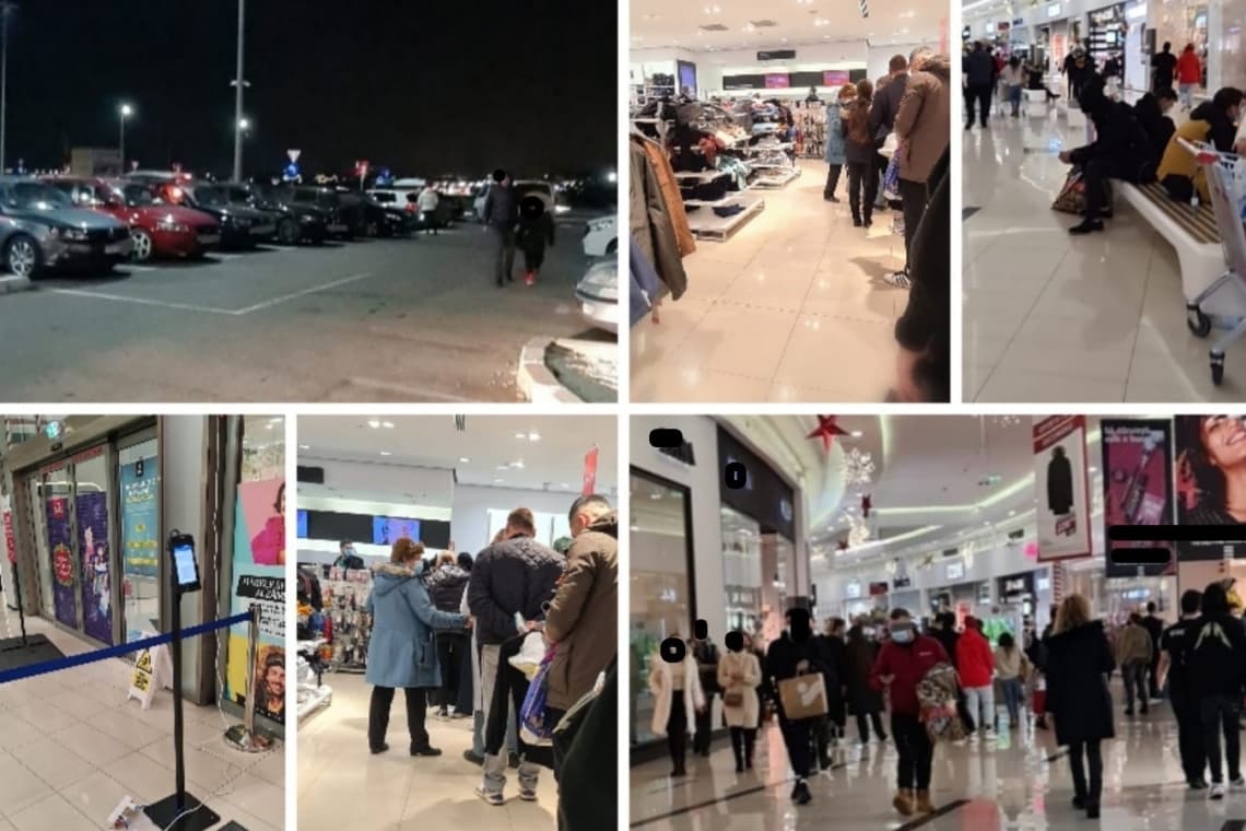 Înghesuială “ca-n vremurile bune“ într-un mare centru comercial de lângă Ploiești!