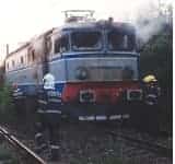 Incendiu în apropiere de Brazi, la locomotiva unui tren de marfă, plin cu îngrășăminte chimice