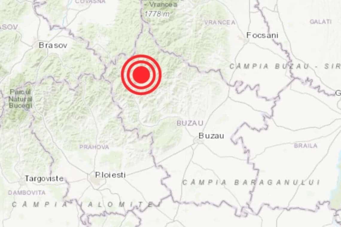 Cutremur la 68 de kilometri de Ploiești, în județul Buzău