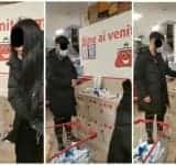 Hoți din București, la furat într-un supermarket de provincie. Îndesaseră în gecile de firmă șampoane în valoare de sute de lei!
