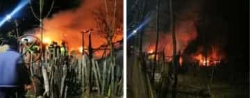 Intervenția pompierilor la incendiul de la Lutu Roșu: o autospecială s-a defectat pe traseu, iar a doua nu a ajuns la casa în flăcări din cauza drumului impracticabil. Cum au acționat echipajele ISU Prahova