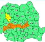 Cod portocaliu de viscol puternic în zona montană înaltă a Prahovei