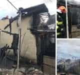 Două case și anexele acestora, din comuna Berceni, afectate de un incendiu