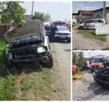 Imaginile de la accidentul produs în Brătășanca arată violența impactului dintre mașinile implicate. Bătrâna decedată era pieton și trecea prin zonă în momentul evenimentului rutier