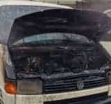 Incendiu la un microbuz, pe Șoseaua Vestului din Ploiești