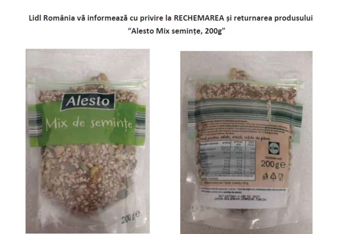 Semințe cu suspiciune de Salmonella, retrase de la vânzare din magazinele LIDL, inclusiv din Prahova