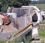 Verificări și anchete penale după prăbușirea podului peste râul Siret, din județul Neamț
