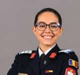 Eva-Antonia Nedelcu, șefa de promoție a Colegiului Militar din Breaza, este și absolventa cu media 10 la Bac