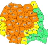 Cod portocaliu de vijelii pentru zona montană a județului Prahova
