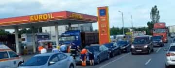 Accident în lanț pe DN1A, în comuna Blejoi