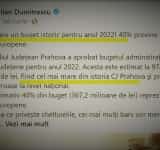 Bugetul ”istoric” al Prahovei pe anul 2022, o ficțiune marca Iulian Dumitrescu