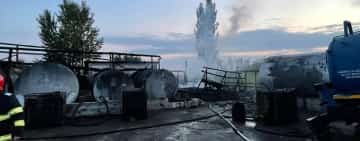 Pompierii au stabilit cauza incendiului de la depozitul de produse petroliere din Albești Paleologu