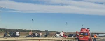 Accident pe autostrada A3 București-Ploiești. Două persoane rănite grav - în stare de inconștiență - FOTO