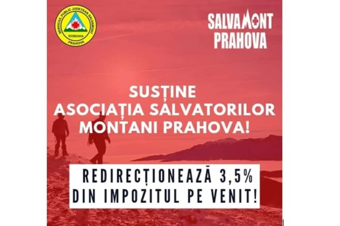 Dăruiește 3,5% din impozitul pe venit salvamontiștilor prahoveni!