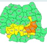 ANM: Prahova, sub cod portocaliu de precipitații abundente, până miercuri seară