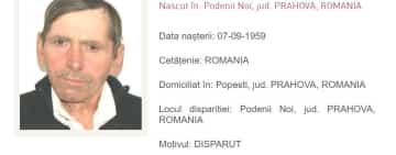 Un bărbat din Podenii Noi, dat dispărut de familie. Dacă l-ați văzut, sunați la 112!