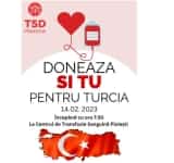 Solidaritate pentru Turcia! Pe 14 februarie, donează și tu sânge la Centrul de Transfuzie Ploiești!